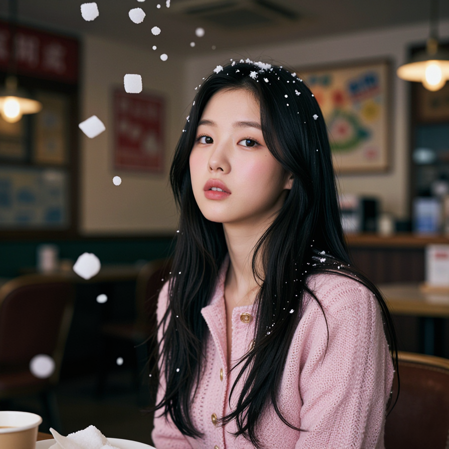 설탕 비가 내리는 카페